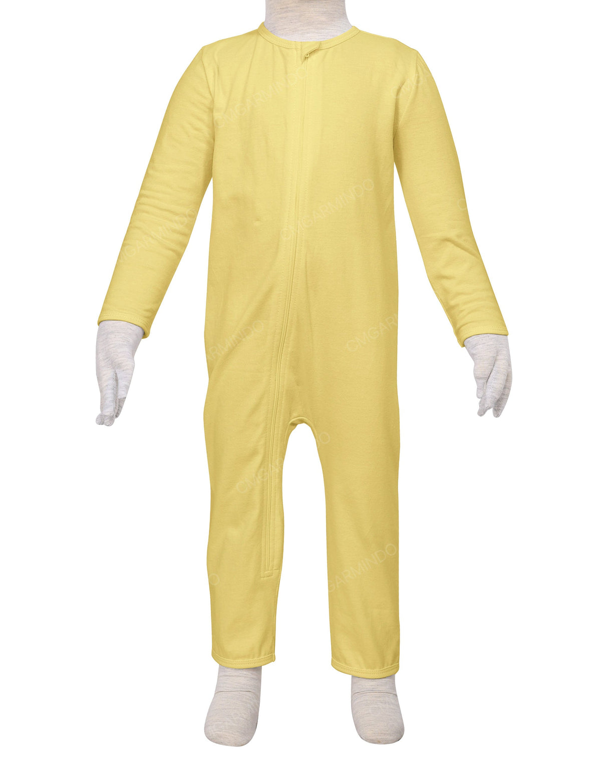 Long Sleeve Binding Zip-Up Pants Onesie