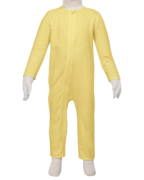 Long Sleeve Binding Zip-Up Pants Onesie