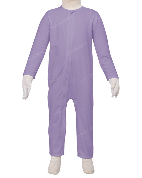 Long Sleeve Binding Zip-Up Pants Onesie