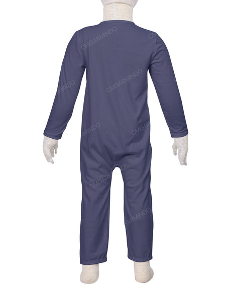 Long Sleeve Binding Zip-Up Pants Onesie