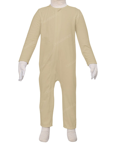 Long Sleeve Binding Zip-Up Pants Onesie