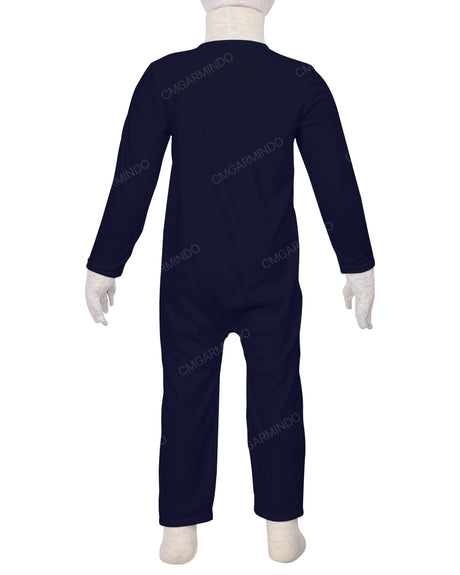 Long Sleeve Binding Zip-Up Pants Onesie