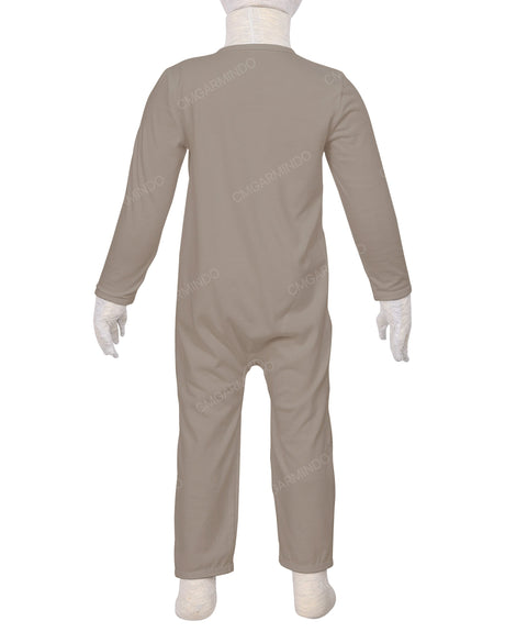 Long Sleeve Binding Zip-Up Pants Onesie