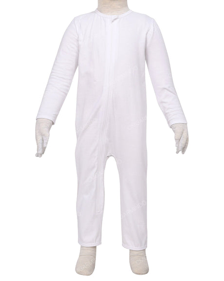 Long Sleeve Binding Zip-Up Pants Onesie