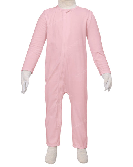 Long Sleeve Binding Zip-Up Pants Onesie