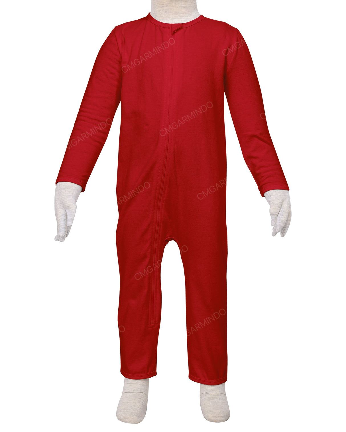 Long Sleeve Binding Zip-Up Pants Onesie