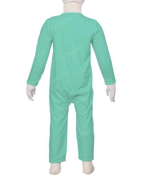 Long Sleeve Binding Zip-Up Pants Onesie