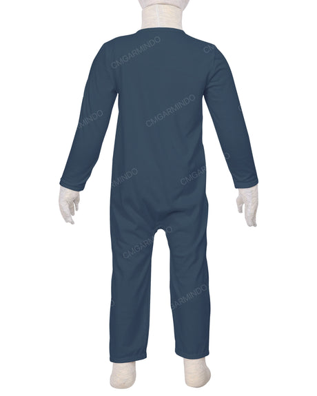 Long Sleeve Binding Zip-Up Pants Onesie