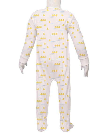 Long Sleeve Zip-Up Pants Feet Onesie