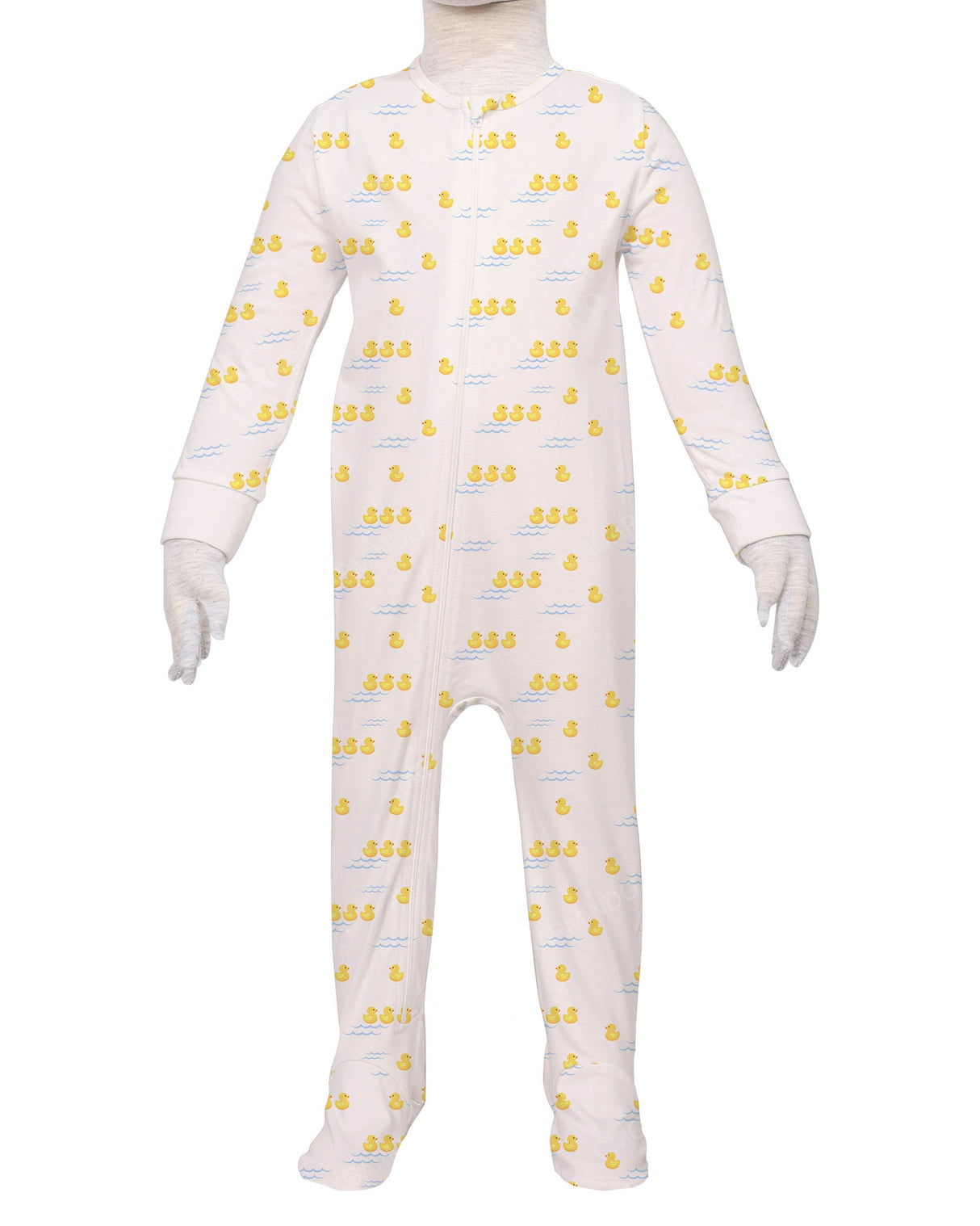 Long Sleeve Zip-Up Pants Feet Onesie