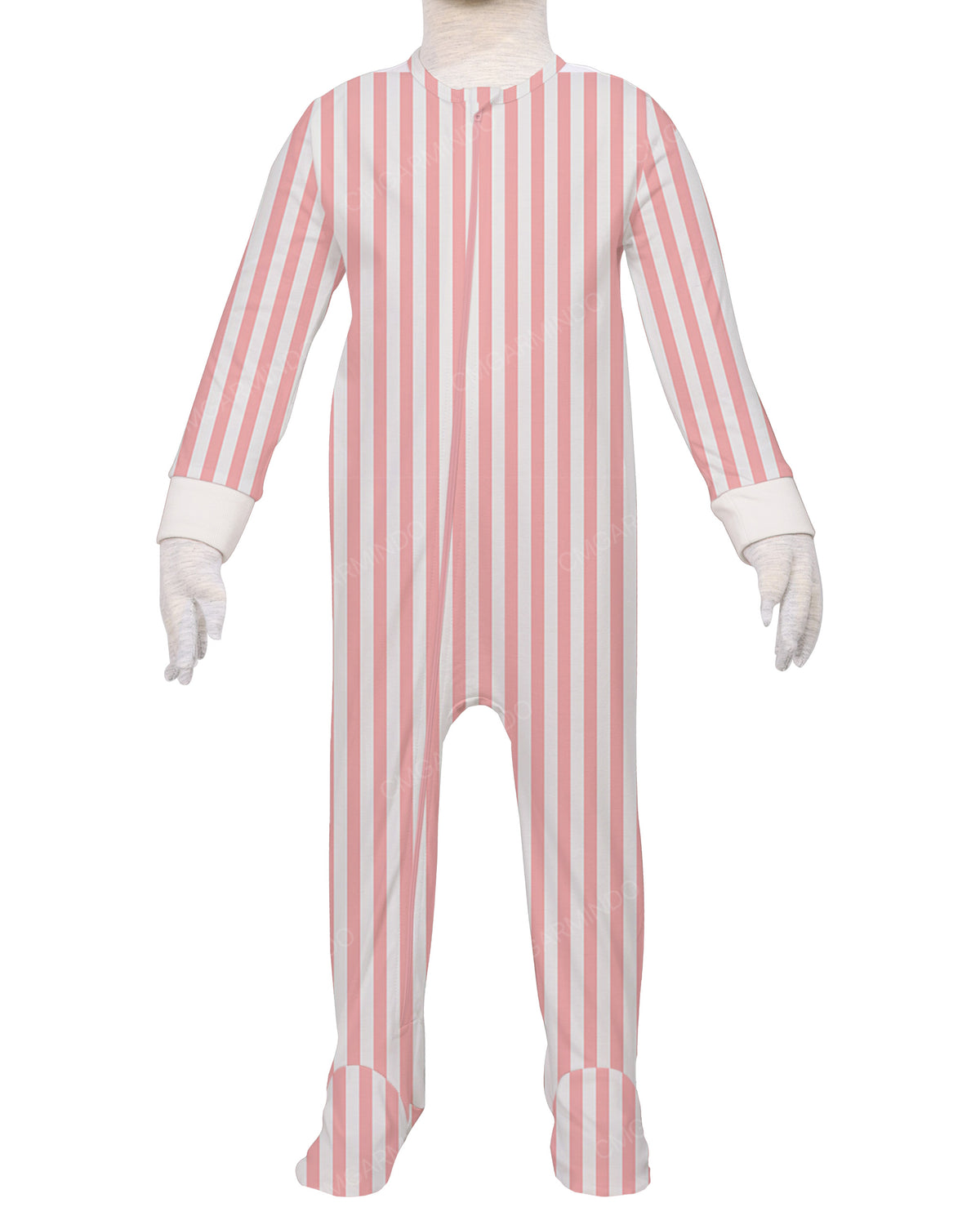Long Sleeve Zip-Up Pants Feet Onesie
