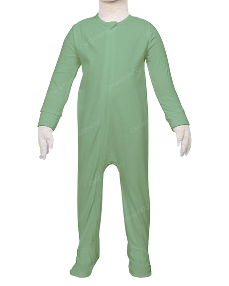 Long Sleeve Zip-Up Pants Feet Onesie