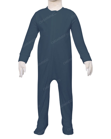 Long Sleeve Zip-Up Pants Feet Onesie