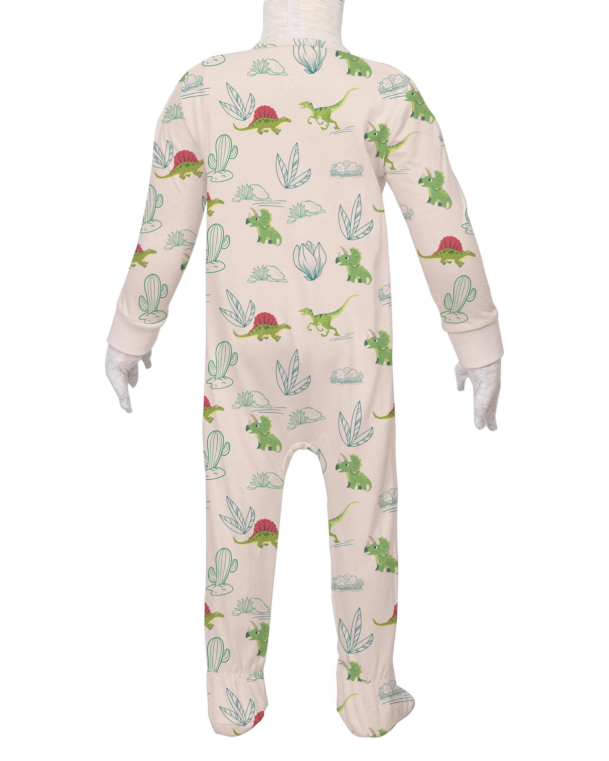 Long Sleeve Zip-Up Pants Feet Onesie