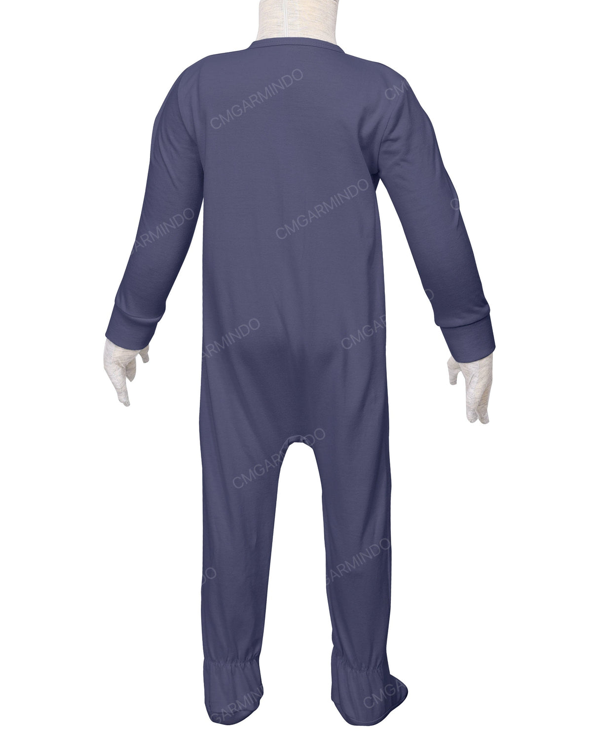 Long Sleeve Zip-Up Pants Feet Onesie