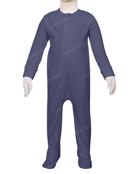 Long Sleeve Zip-Up Pants Feet Onesie