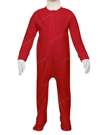 Long Sleeve Zip-Up Pants Feet Onesie