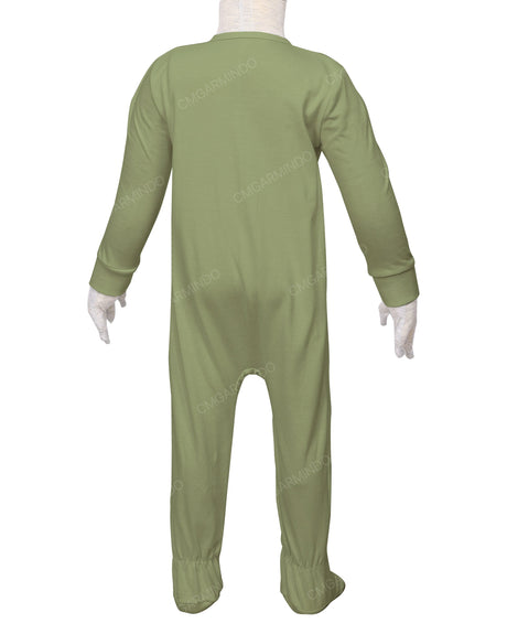 Long Sleeve Zip-Up Pants Feet Onesie