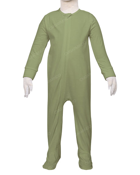 Long Sleeve Zip-Up Pants Feet Onesie
