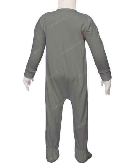 Long Sleeve Zip-Up Pants Feet Onesie
