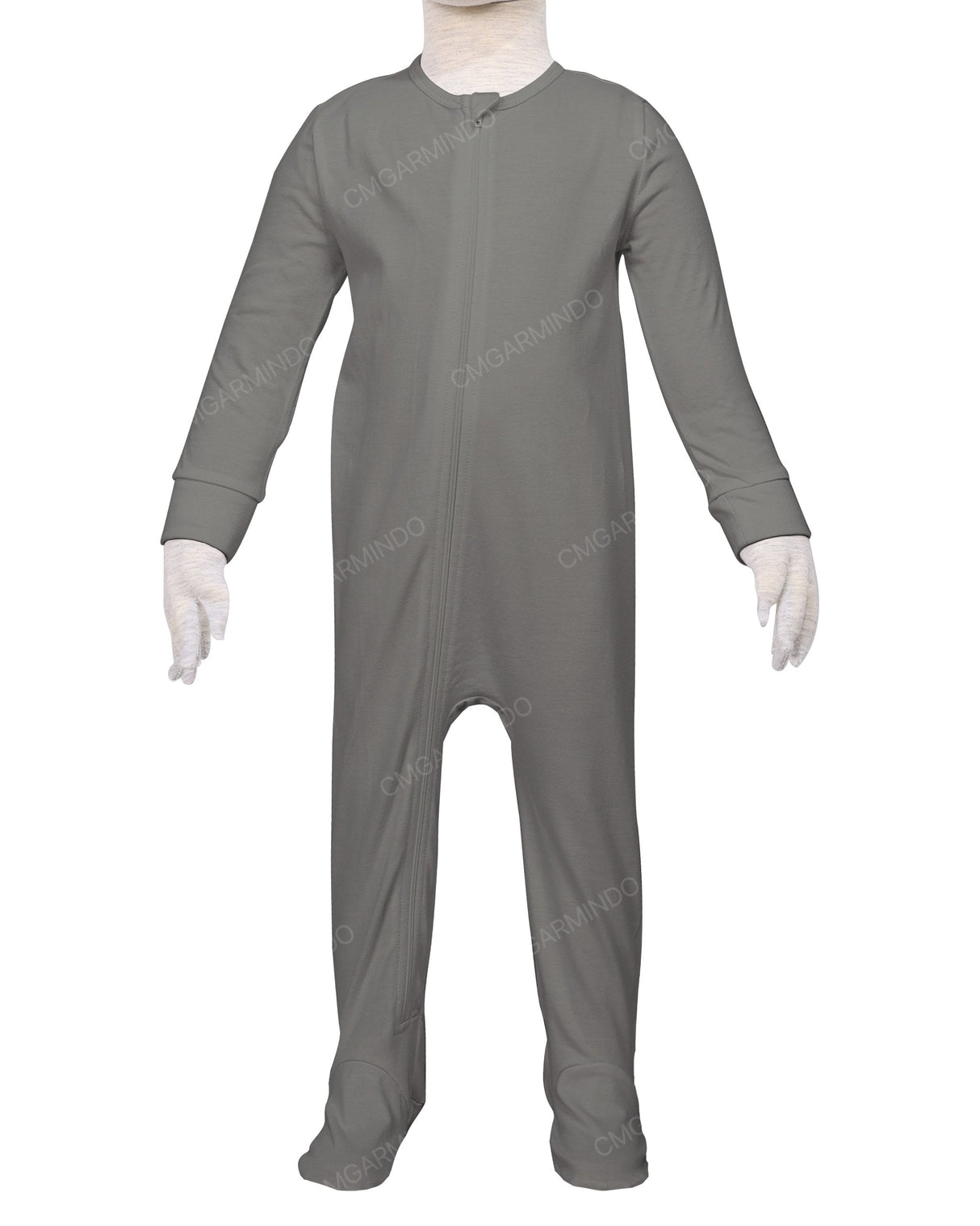 Long Sleeve Zip-Up Pants Feet Onesie