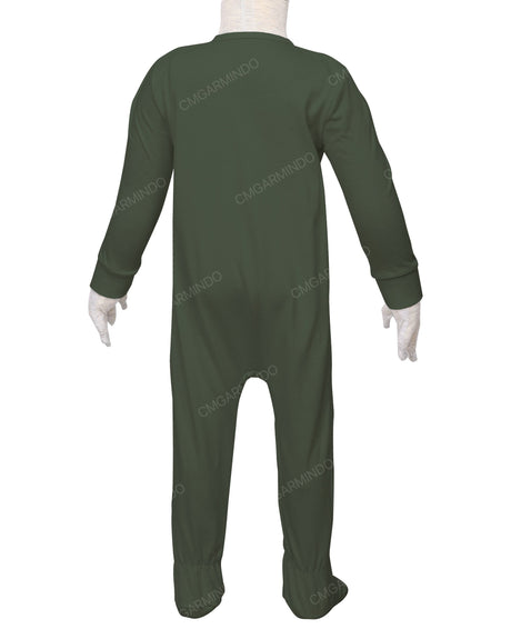 Long Sleeve Zip-Up Pants Feet Onesie
