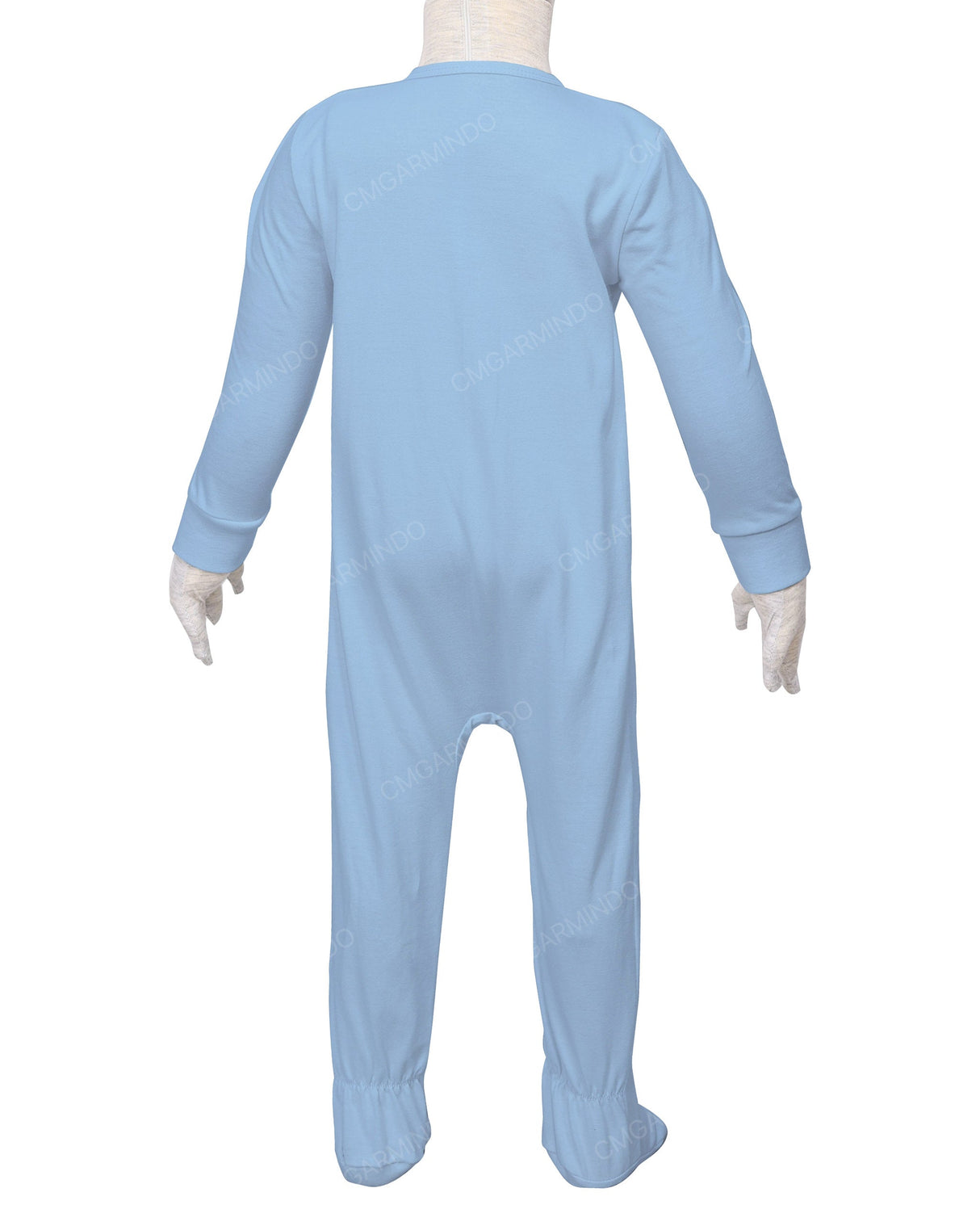 Long Sleeve Zip-Up Pants Feet Onesie