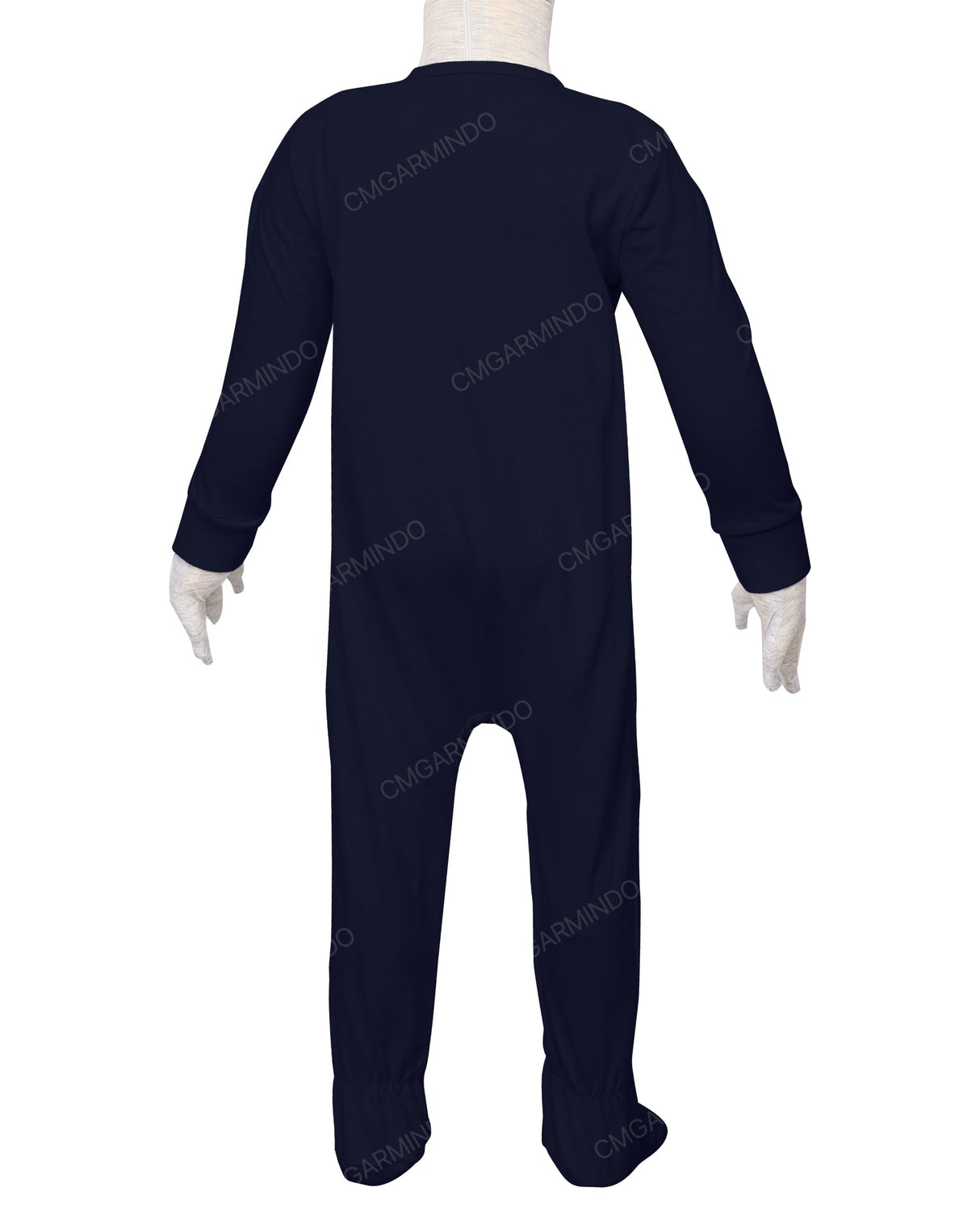 Long Sleeve Zip-Up Pants Feet Onesie