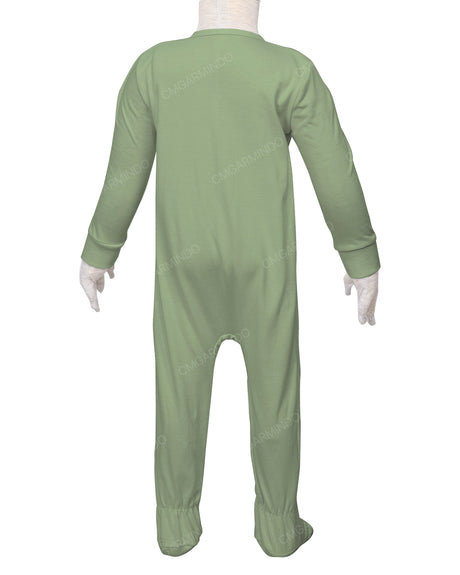 Long Sleeve Zip-Up Pants Feet Onesie