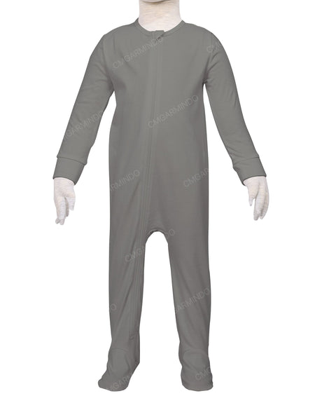 Long Sleeve Zip-Up Pants Feet Onesie
