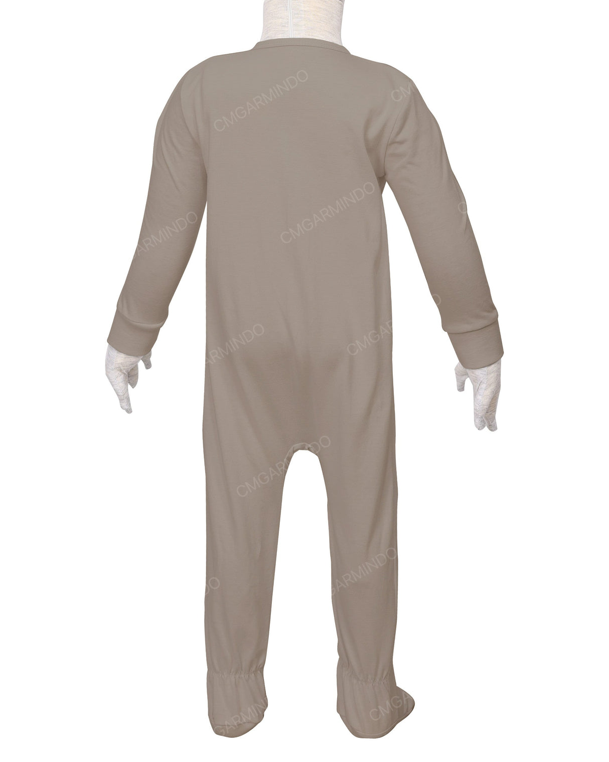 Long Sleeve Zip-Up Pants Feet Onesie
