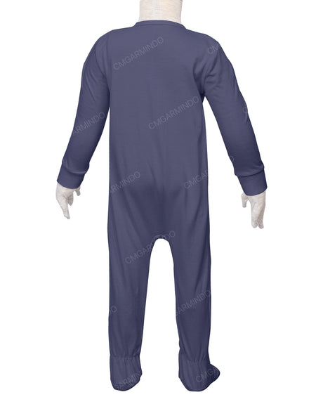 Long Sleeve Zip-Up Pants Feet Onesie