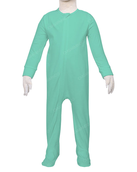 Long Sleeve Zip-Up Pants Feet Onesie
