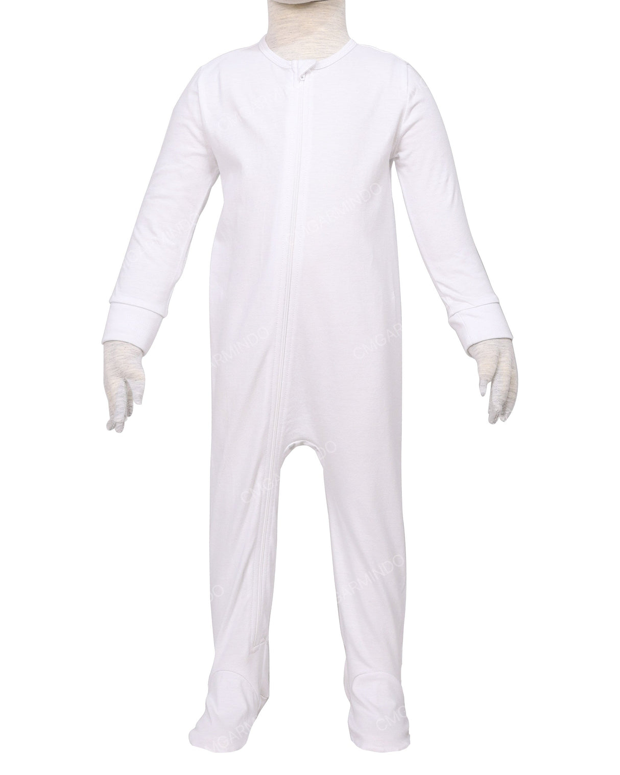 Long Sleeve Zip-Up Pants Feet Onesie