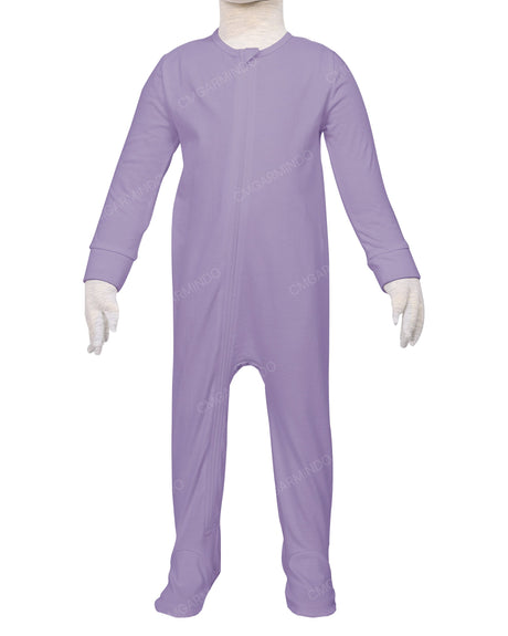 Long Sleeve Zip-Up Pants Feet Onesie