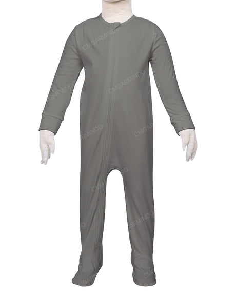 Long Sleeve Zip-Up Pants Feet Onesie