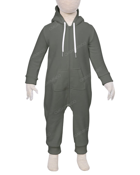 Long Sleeve Hoodie Zip-Up Pants Onesie