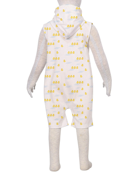 Sleeveless Hoodie Zip-Up Shorts Onesie