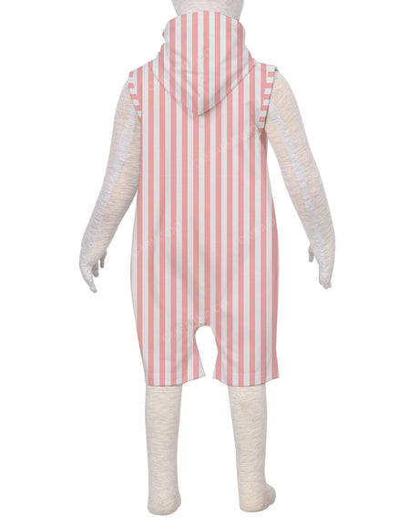 Sleeveless Hoodie Zip-Up Shorts Onesie