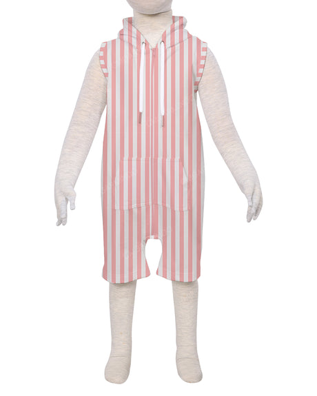 Sleeveless Hoodie Zip-Up Shorts Onesie