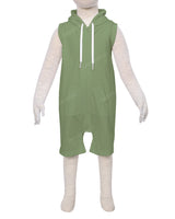 Sleeveless Hoodie Zip-Up Shorts Onesie