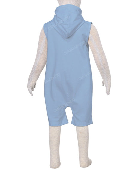 Sleeveless Hoodie Zip-Up Shorts Onesie