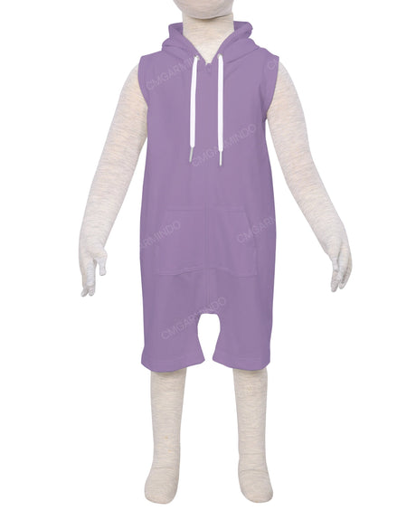 Sleeveless Hoodie Zip-Up Shorts Onesie