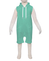 Sleeveless Hoodie Zip-Up Shorts Onesie