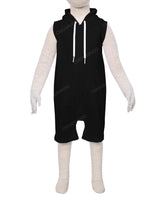 Sleeveless Hoodie Zip-Up Shorts Onesie