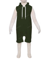 Sleeveless Hoodie Zip-Up Shorts Onesie