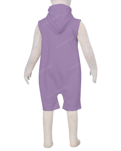 Sleeveless Hoodie Zip-Up Shorts Onesie