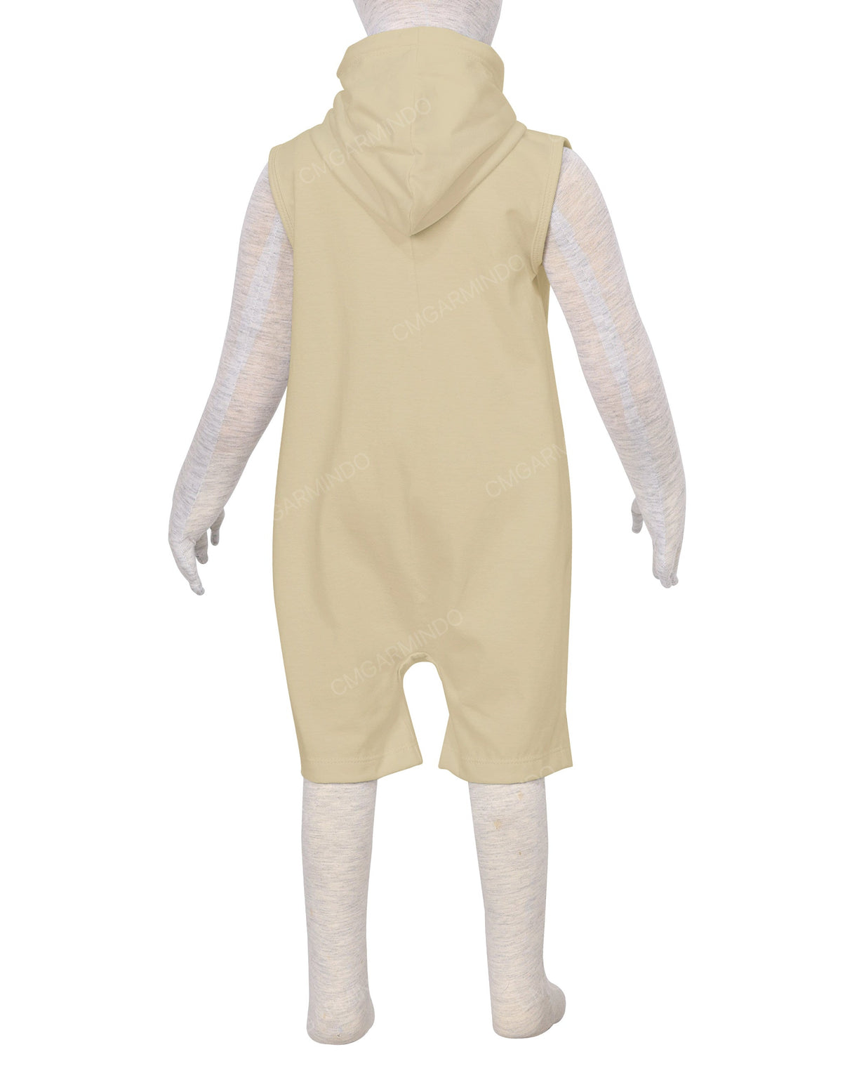 Sleeveless Hoodie Zip-Up Shorts Onesie