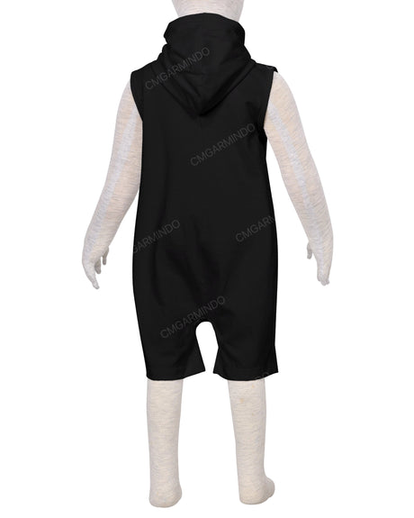Sleeveless Hoodie Zip-Up Shorts Onesie