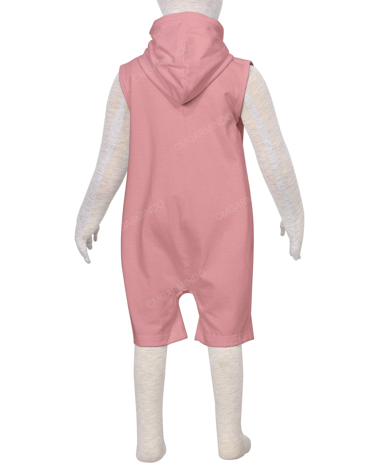 Sleeveless Hoodie Zip-Up Shorts Onesie